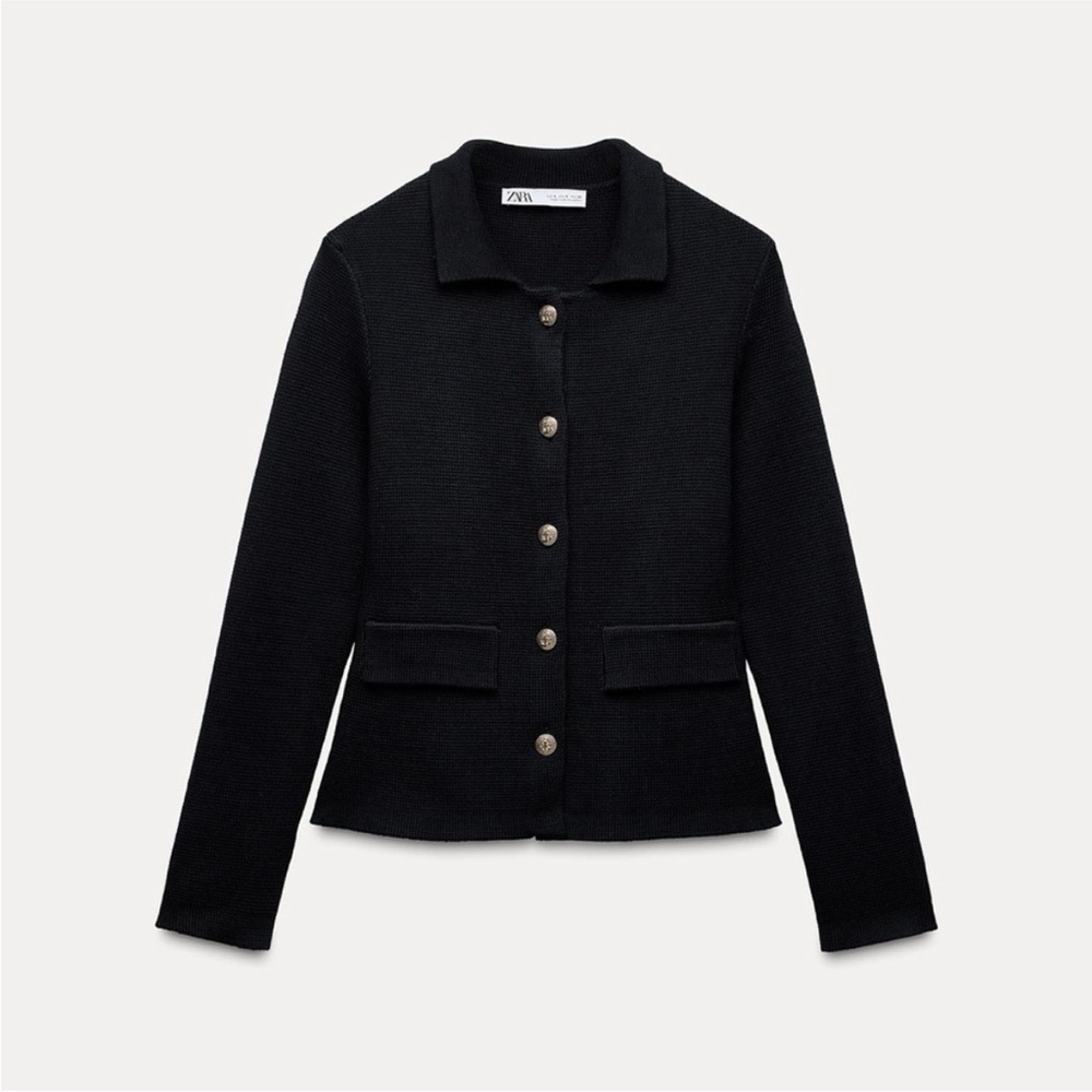 Zara Navy Women's knit cardigan